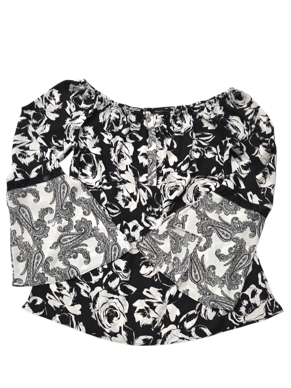 White House Black Market Woman's Long Sleeve Blouse Top Shirt Size Small (S) E78